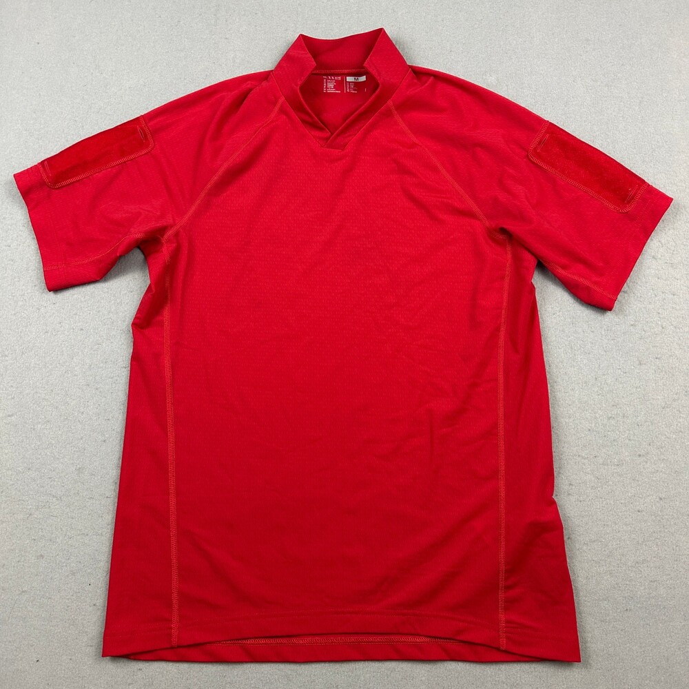 5.11 Tactical Polo Shirt Men Medium Red Solid Short Sleeve Pullover Security M